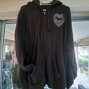 Pink brand large zip up hoodie